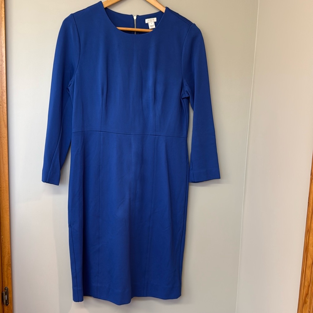 J. Crew Factory Zip ponte dress | EUC | 8 | Blue - Picture 3 of 11